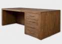 Unified Oak Desk with 4 Drawers